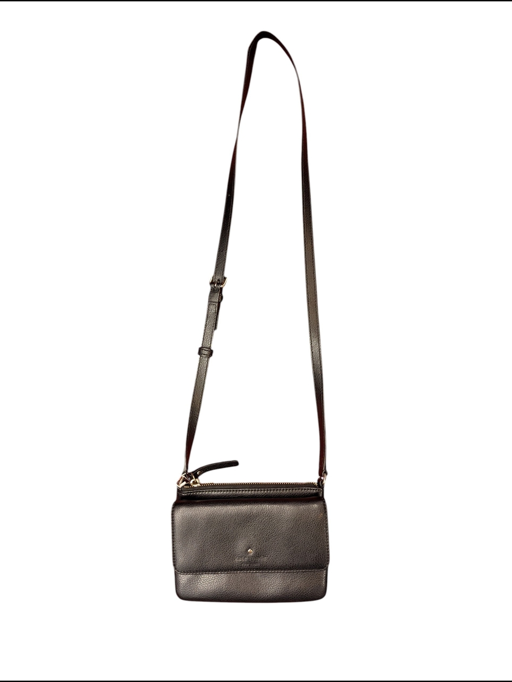 Kate Spade New York Black Leather Convertible Wallet Crossbody Bag